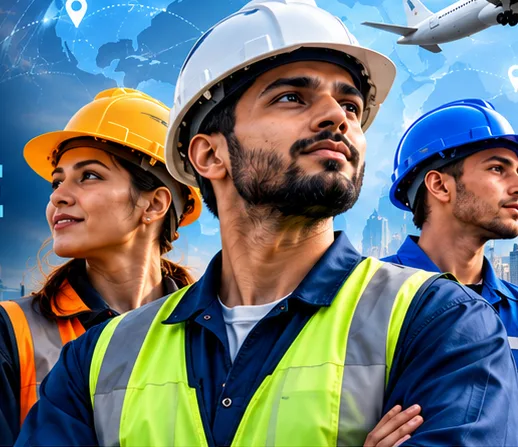 Marsevo International candidates in safety gear